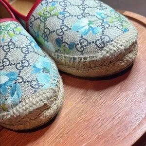 Gucci | Shoes | Gucci Red And Blue Espadrilles With Monogram 